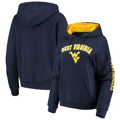 Women's Colosseum Navy West Virginia Mountaineers Loud and Proud Pullover Hoodie