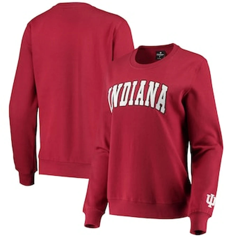 Women's Colosseum Crimson Indiana Hoosiers Campanile Pullover Sweatshirt