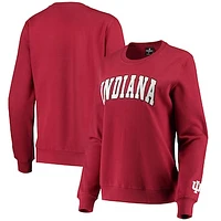 Women's Colosseum Crimson Indiana Hoosiers Campanile Pullover Sweatshirt