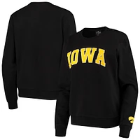 Women's Colosseum Black Iowa Hawkeyes Campanile Pullover Sweatshirt