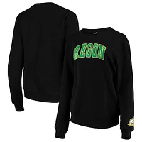 Women's Colosseum Black Oregon Ducks Campanile Pullover Sweatshirt