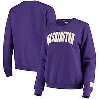 Women's Colosseum Purple Washington Huskies Campanile Pullover Sweatshirt