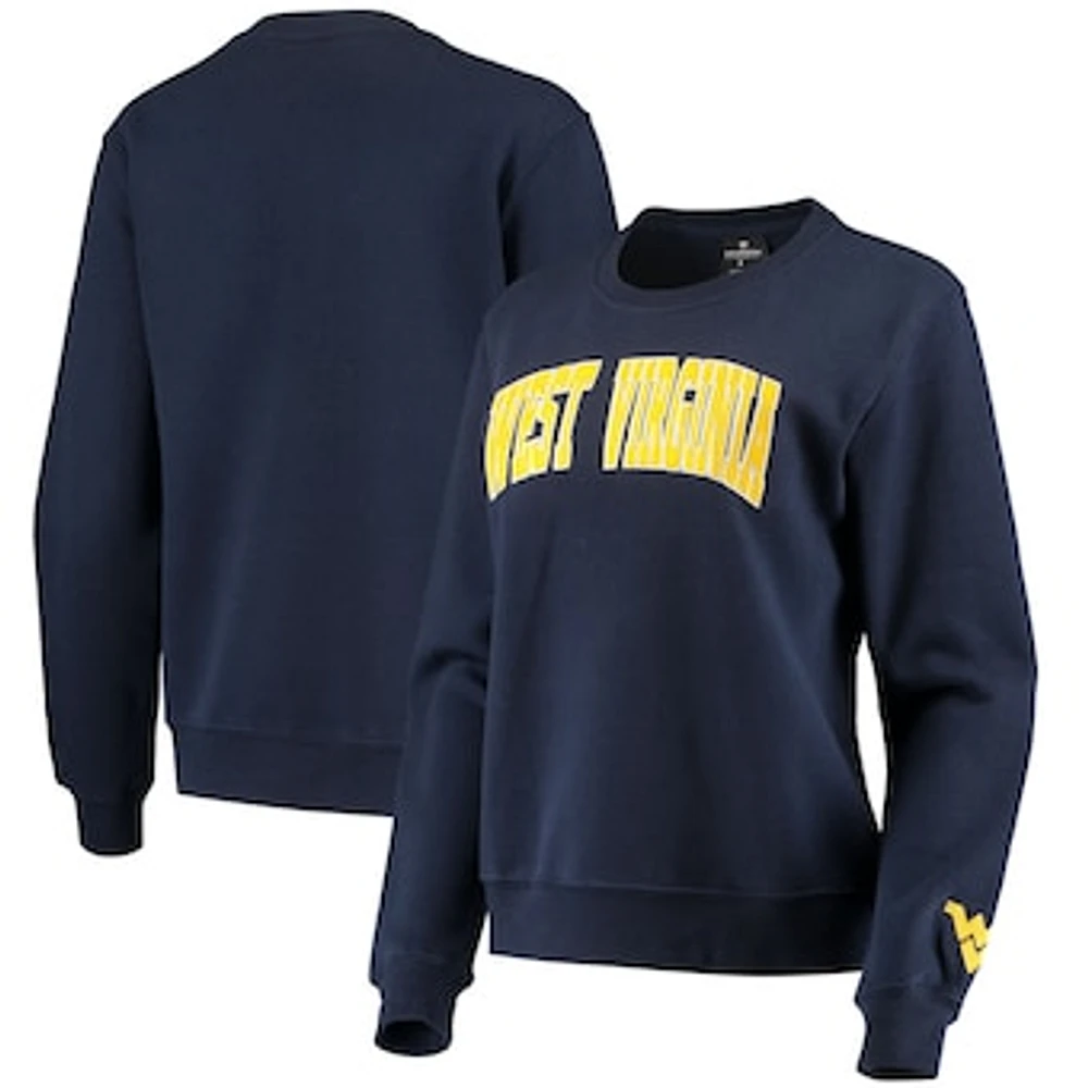 Women's Colosseum Navy West Virginia Mountaineers Campanile Pullover Sweatshirt