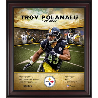 Troy Polamalu Pittsburgh Steelers Framed 15" x 17" Hall of Fame Career Profile