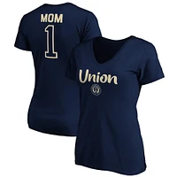 Women's Navy Philadelphia Union #1 Mom V-Neck T-Shirt