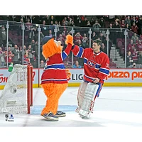 Carey Price Montreal Canadiens Unsigned Celebration with Youppi Photograph