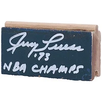 Jerry Lucas New York Knicks Autographed 2" x 3" Madison Square Garden Court Piece with "73 NBA Champs" Inscription