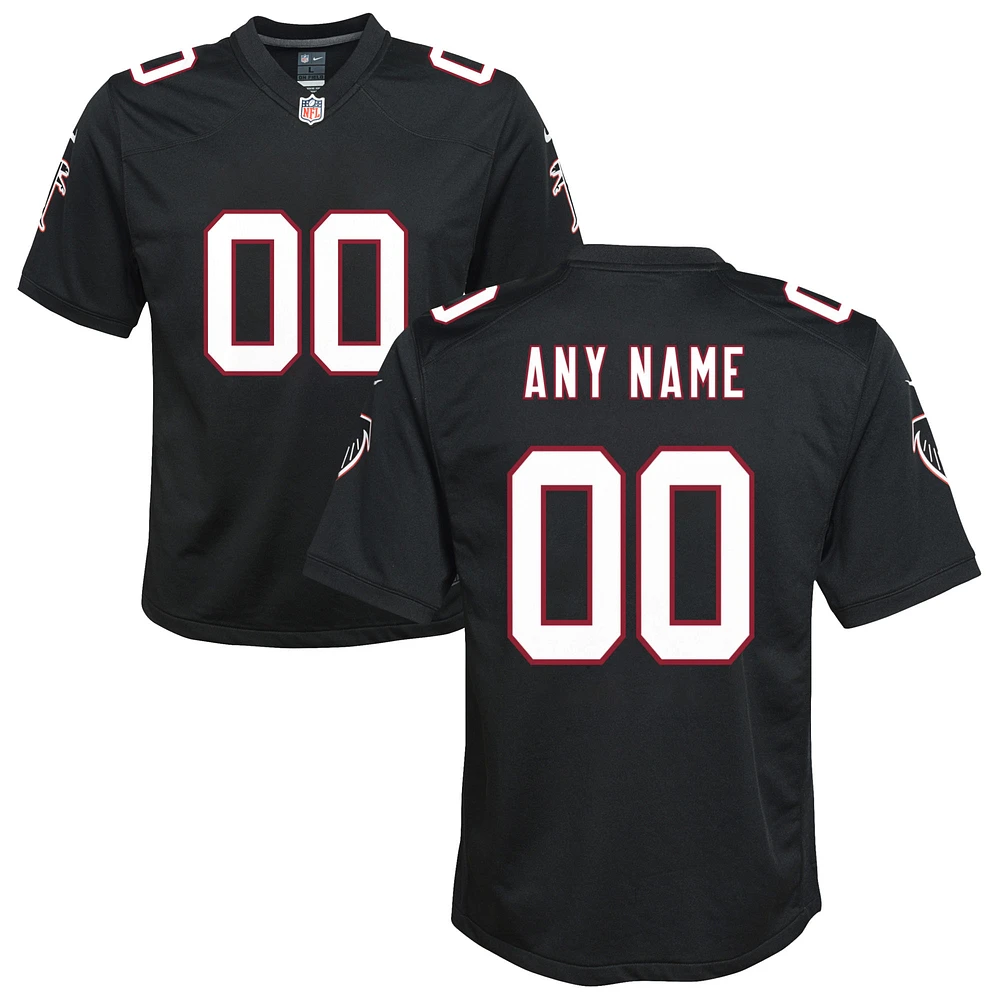 Youth Nike Black Atlanta Falcons Throwback Custom Game Jersey