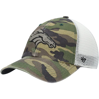 Men's '47 Camo Denver Broncos Branson Clean Up Trucker Hat