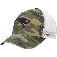 Men's '47 Camo New England Patriots Branson Clean Up Trucker Hat