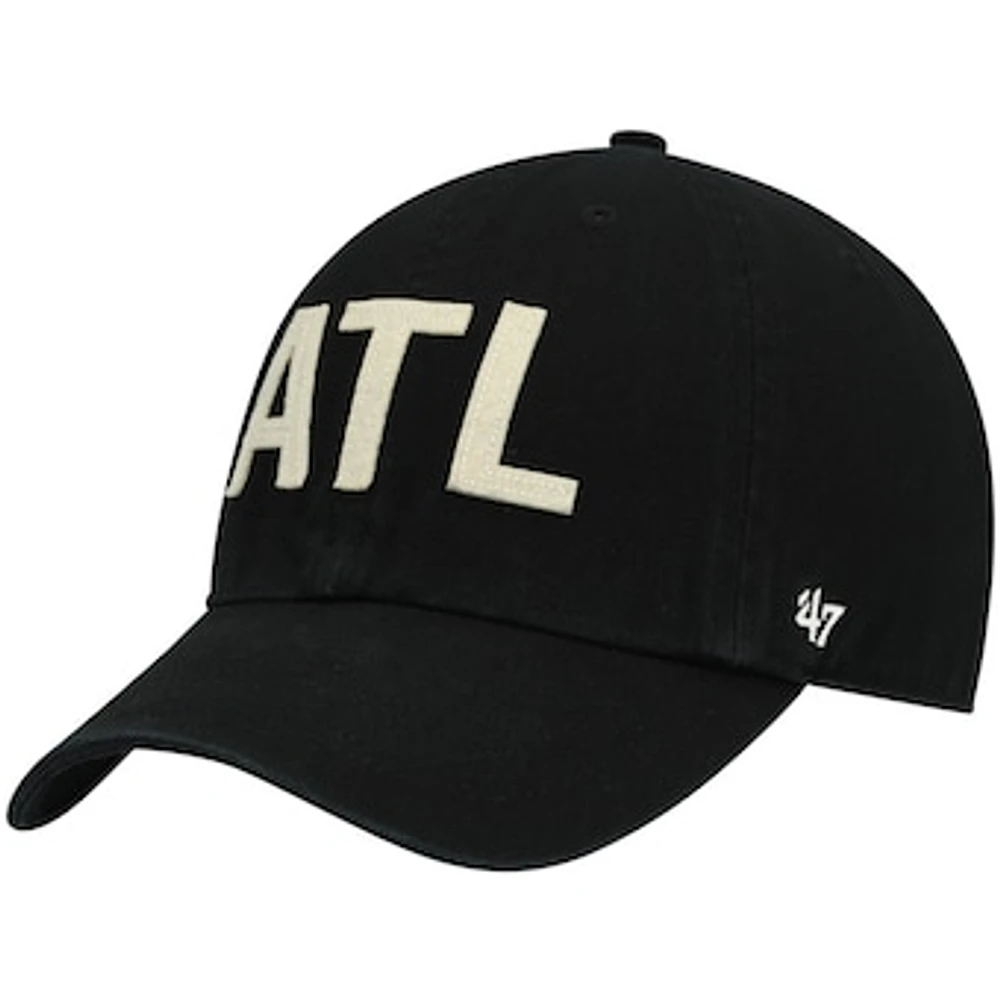 Women's '47 Black Atlanta Falcons Finley Clean Up Adjustable Hat