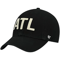 Women's '47 Black Atlanta Falcons Finley Clean Up Adjustable Hat