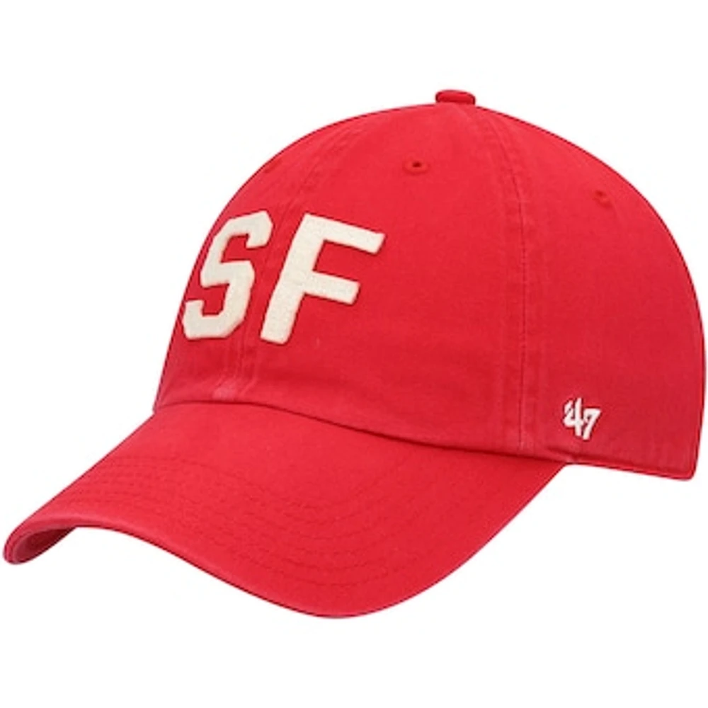 Women's '47 Scarlet San Francisco 49ers Finley Clean Up Adjustable Hat