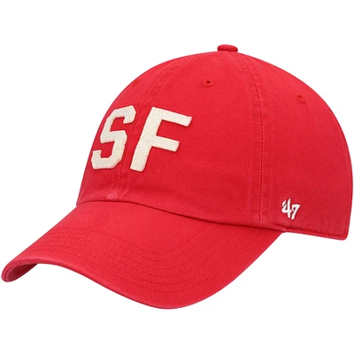 Women's '47 Scarlet San Francisco 49ers Finley Clean Up Adjustable Hat