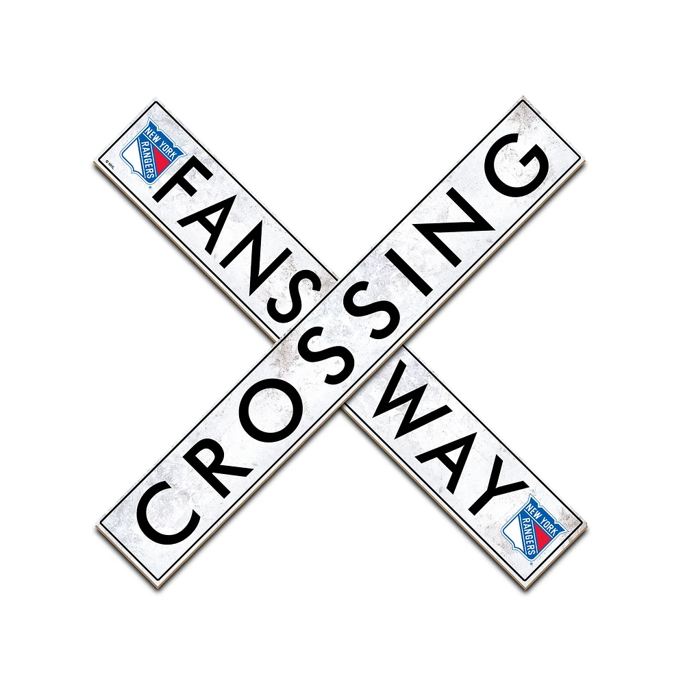 New York Rangers 48" Fans Way Crossing Sign