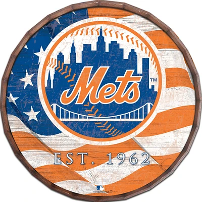 New York Mets 16" Flag Barrel Top Sign