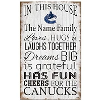 Vancouver Canucks Personalized 11" x 19" In This House Sign