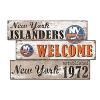 New York Islanders 24" 3-Plank Welcome Sign