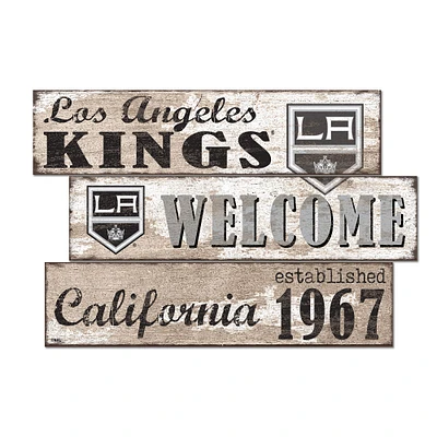 Los Angeles Kings 24" 3-Plank Welcome Sign