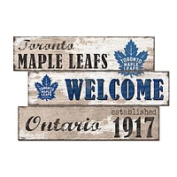 Toronto Maple Leafs 24" 3-Plank Welcome Sign