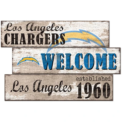 Los Angeles Chargers 24" 3-Plank Welcome Sign