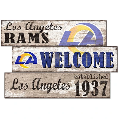 Los Angeles Rams 24" 3-Plank Welcome Sign