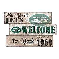 New York Jets 24" 3-Plank Welcome Sign