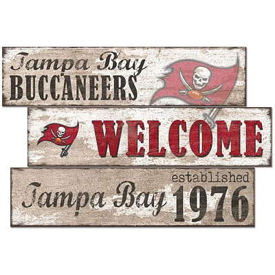 Tampa Bay Buccaneers 24" 3-Plank Welcome Sign