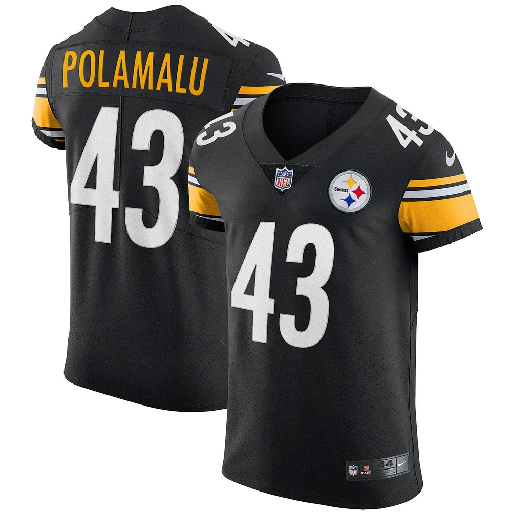 Men's Nike Troy Polamalu Black Pittsburgh Steelers Retired Player Elite Jersey