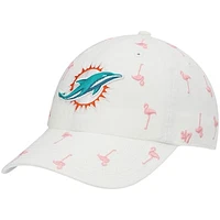 Women's '47 White Miami Dolphins Confetti Clean Up Adjustable Hat