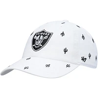 Women's '47 White Las Vegas Raiders Confetti Clean Up Adjustable Hat