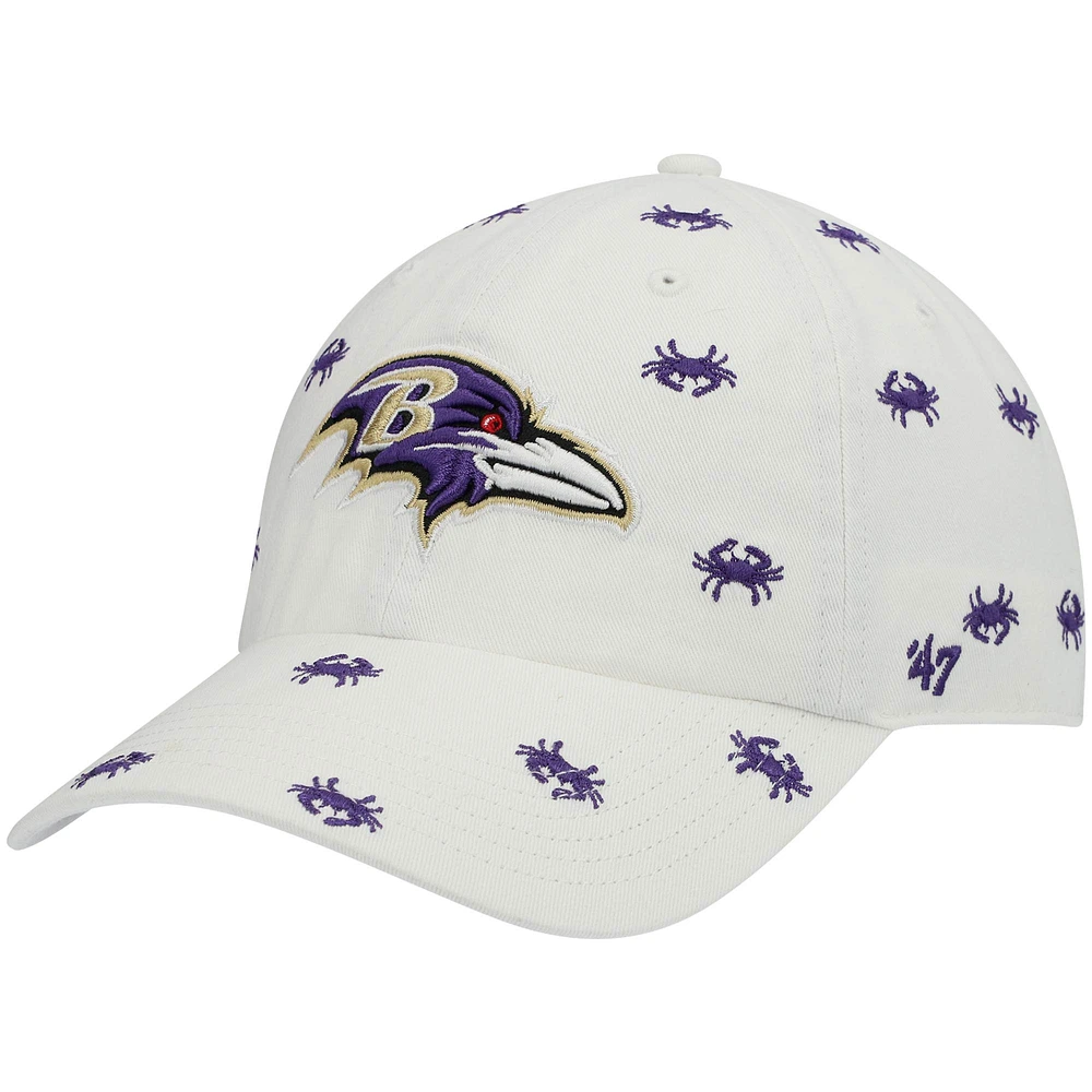 Women's '47 Baltimore Ravens Confetti Clean Up Adjustable Hat