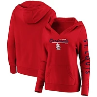 Women's Fanatics Red St. Louis Cardinals Core High Class Crossover Pullover Hoodie