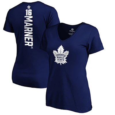 Women's Mitchell Marner Royal Toronto Maple Leafs Playmaker V-Neck T-Shirt