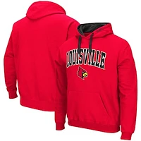 Men's Colosseum Red Louisville Cardinals Big & Tall Arch Logo 2.0 Pullover Hoodie