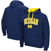 Men's Colosseum Navy Michigan Wolverines Big & Tall Arch Logo 2.0 Pullover Hoodie