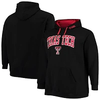 Men's Colosseum Black Texas Tech Red Raiders Big & Tall Arch Logo 2.0 Pullover Hoodie