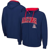 Men's Colosseum Navy Arizona Wildcats Big & Tall Full-Zip Hoodie