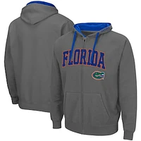 Men's Colosseum Charcoal Florida Gators Big & Tall Full-Zip Hoodie