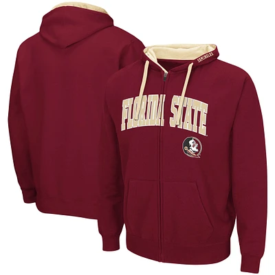 Men's Colosseum Garnet Florida State Seminoles Big & Tall Full-Zip Hoodie