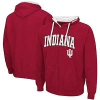 Men's Colosseum Cardinal Indiana Hoosiers Big & Tall Full-Zip Hoodie