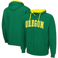 Men's Colosseum Green Oregon Ducks Big & Tall Full-Zip Hoodie