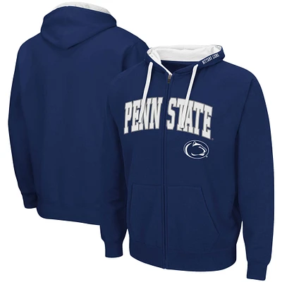 Men's Colosseum Navy Penn State Nittany Lions Big & Tall Full-Zip Hoodie