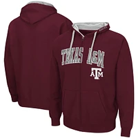 Men's Colosseum Maroon Texas A&M Aggies Big & Tall Full-Zip Hoodie