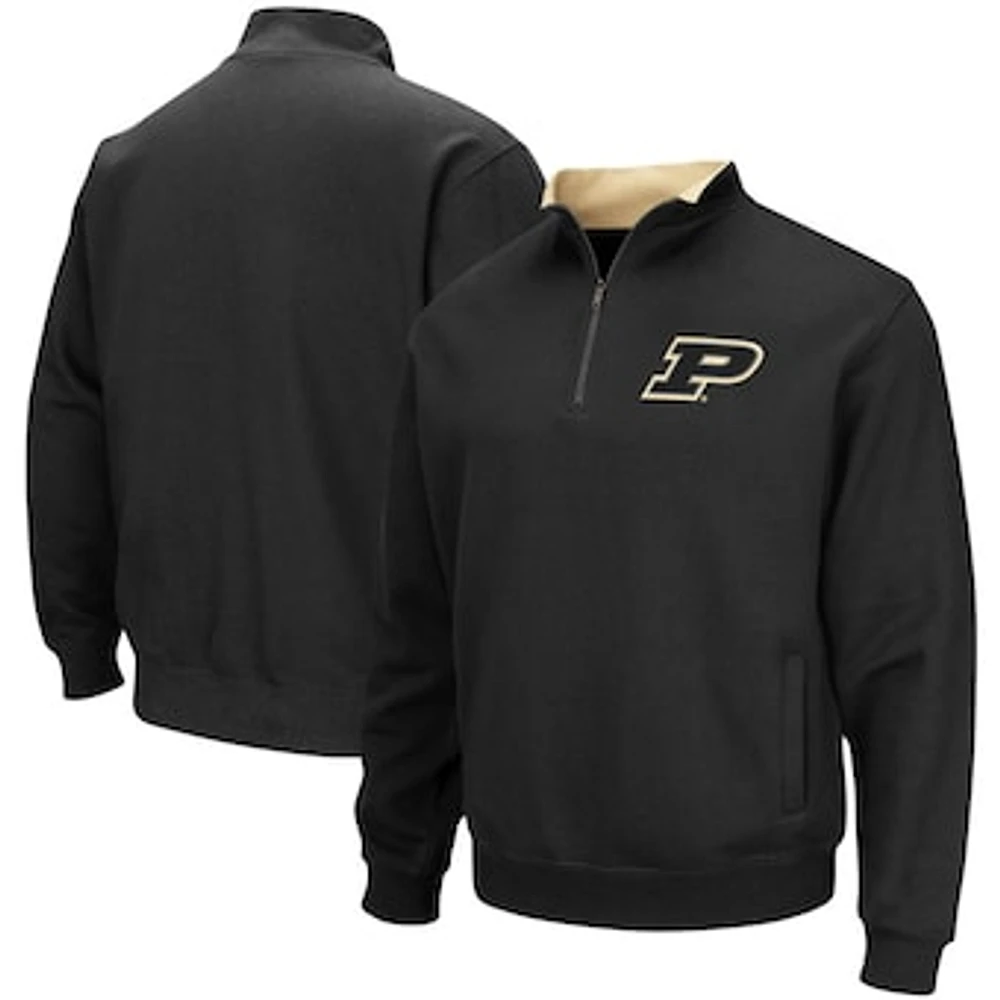 Men's Colosseum Black Purdue Boilermakers Big & Tall Tortugas Quarter-Zip Jacket