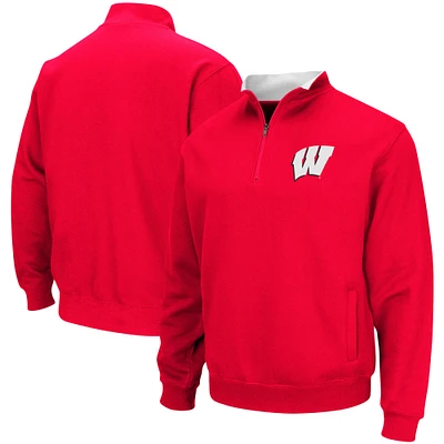 Men's Colosseum Wisconsin Badgers Big & Tall Tortugas Quarter-Zip Jacket