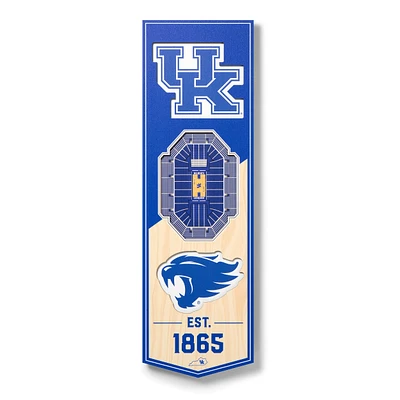Kentucky Wildcats 6'' x 19'' 3D StadiumView Banner