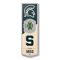 Michigan State Spartans 6'' x 19'' 3D StadiumView Banner