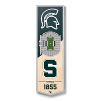 Michigan State Spartans 6'' x 19'' 3D StadiumView Banner