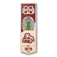 Mississippi State Bulldogs 6'' x 19'' 3D StadiumView Banner